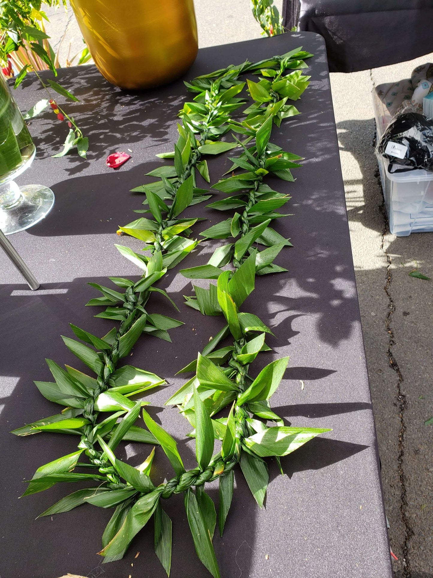 Long Maile Style Ti Leaf Lei $50