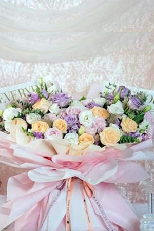 One Dozen Tall Roses Arrangement in a vase