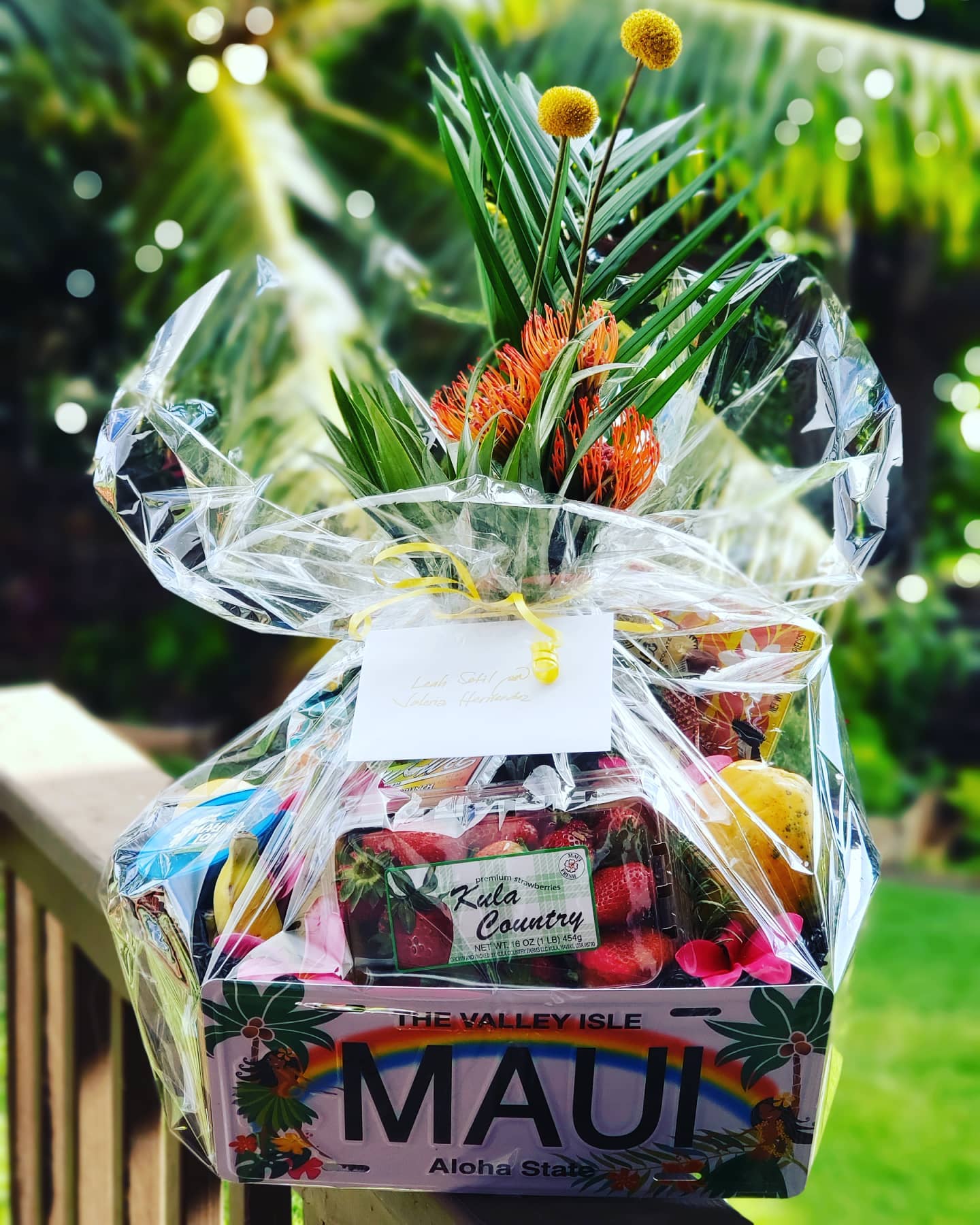 Premium Photo | Tropical fruits inside basket